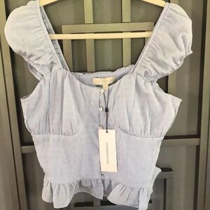 NWT Dance &Marvel Pale blue adorable top size S